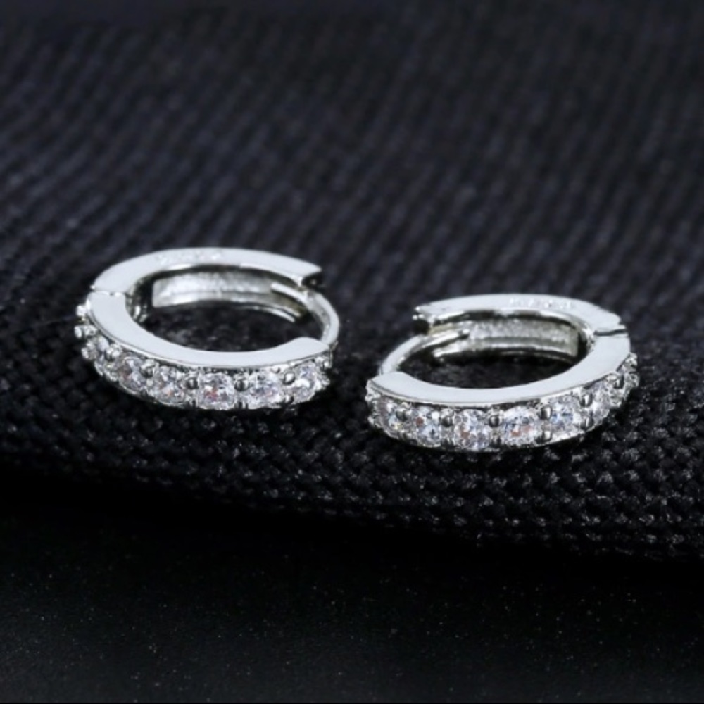 New Sterling Silver Loop Earrings - Picture 2 of 4
